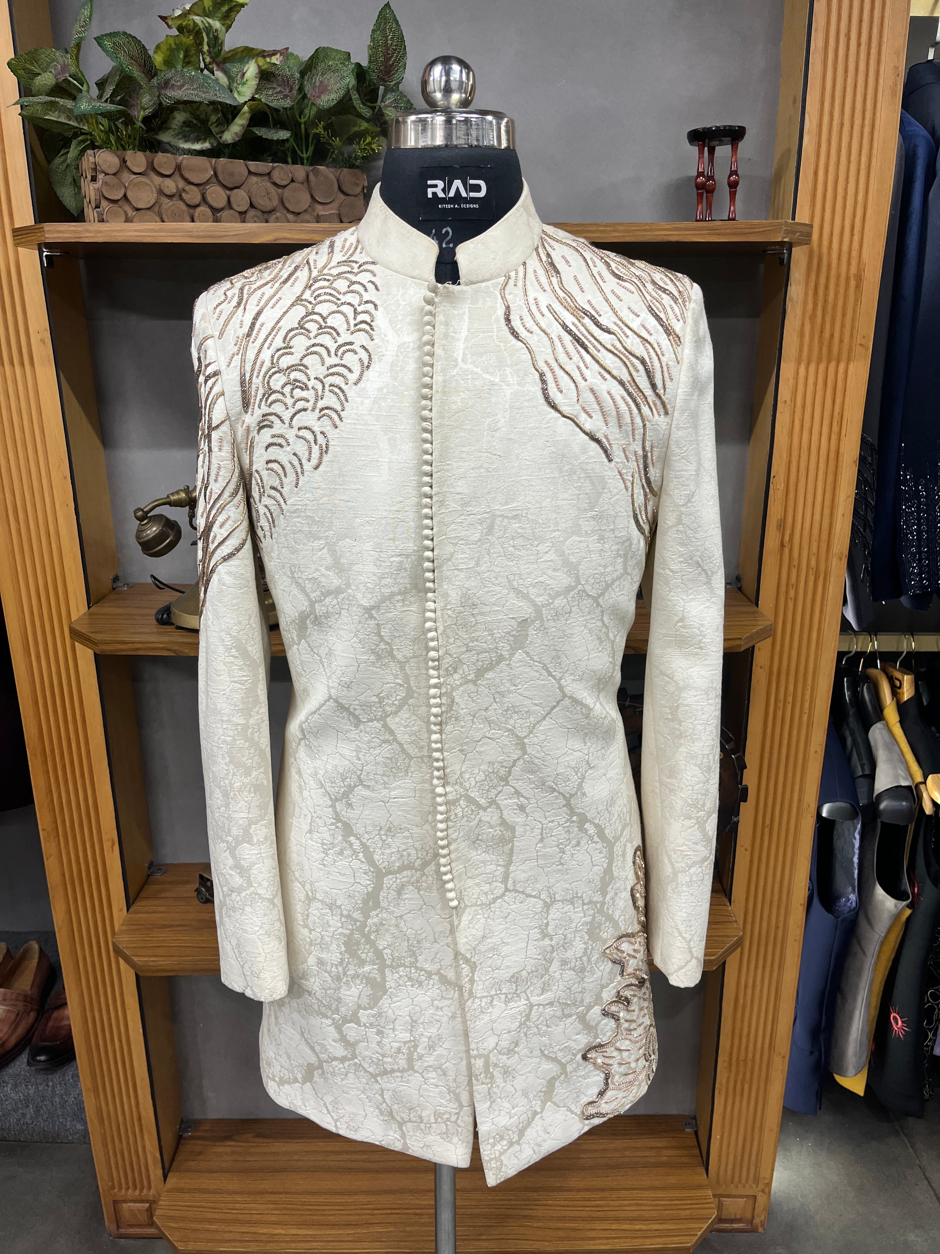 Aurum Ivory Achkan