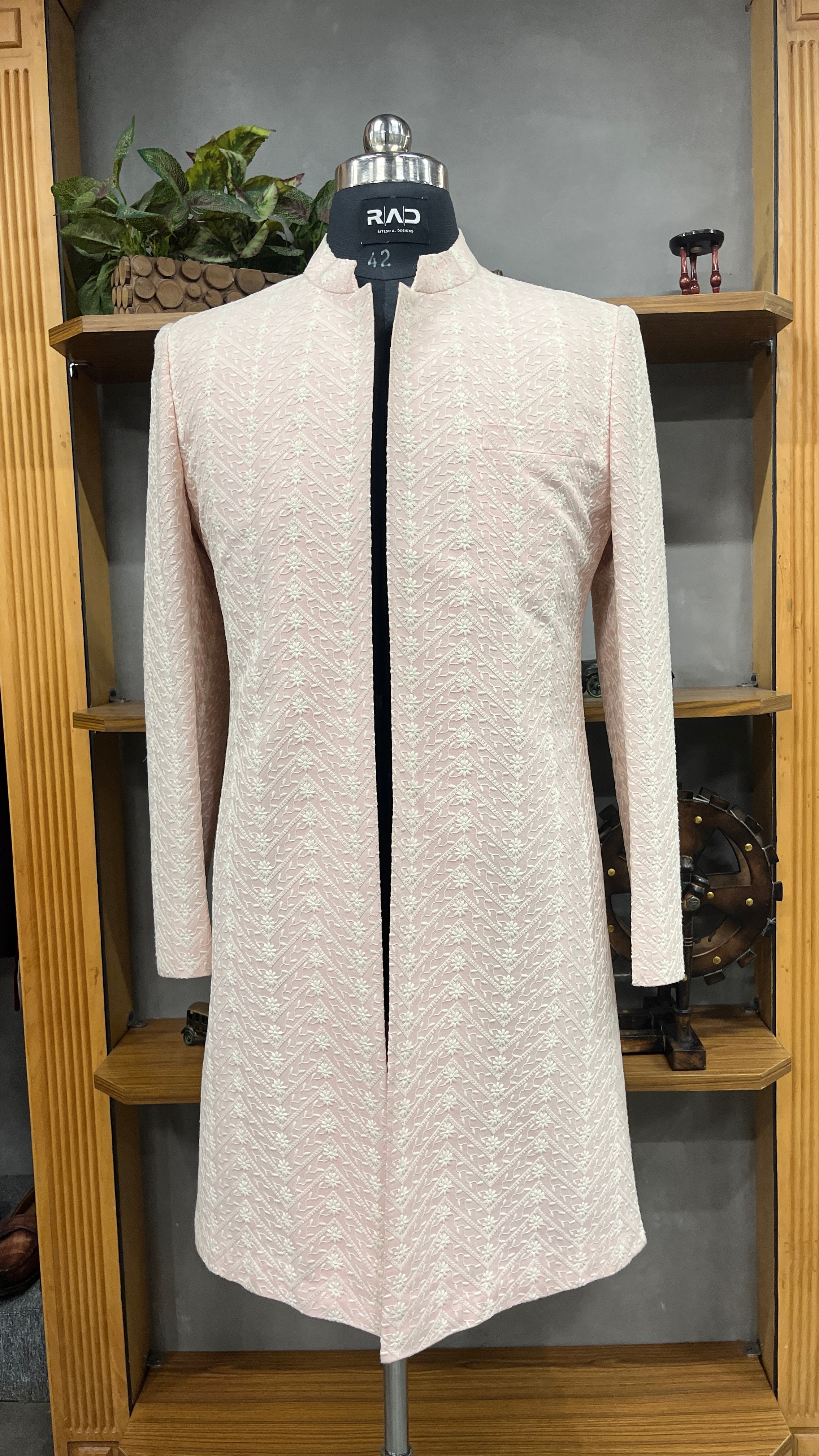 Nooran Pink Achkan