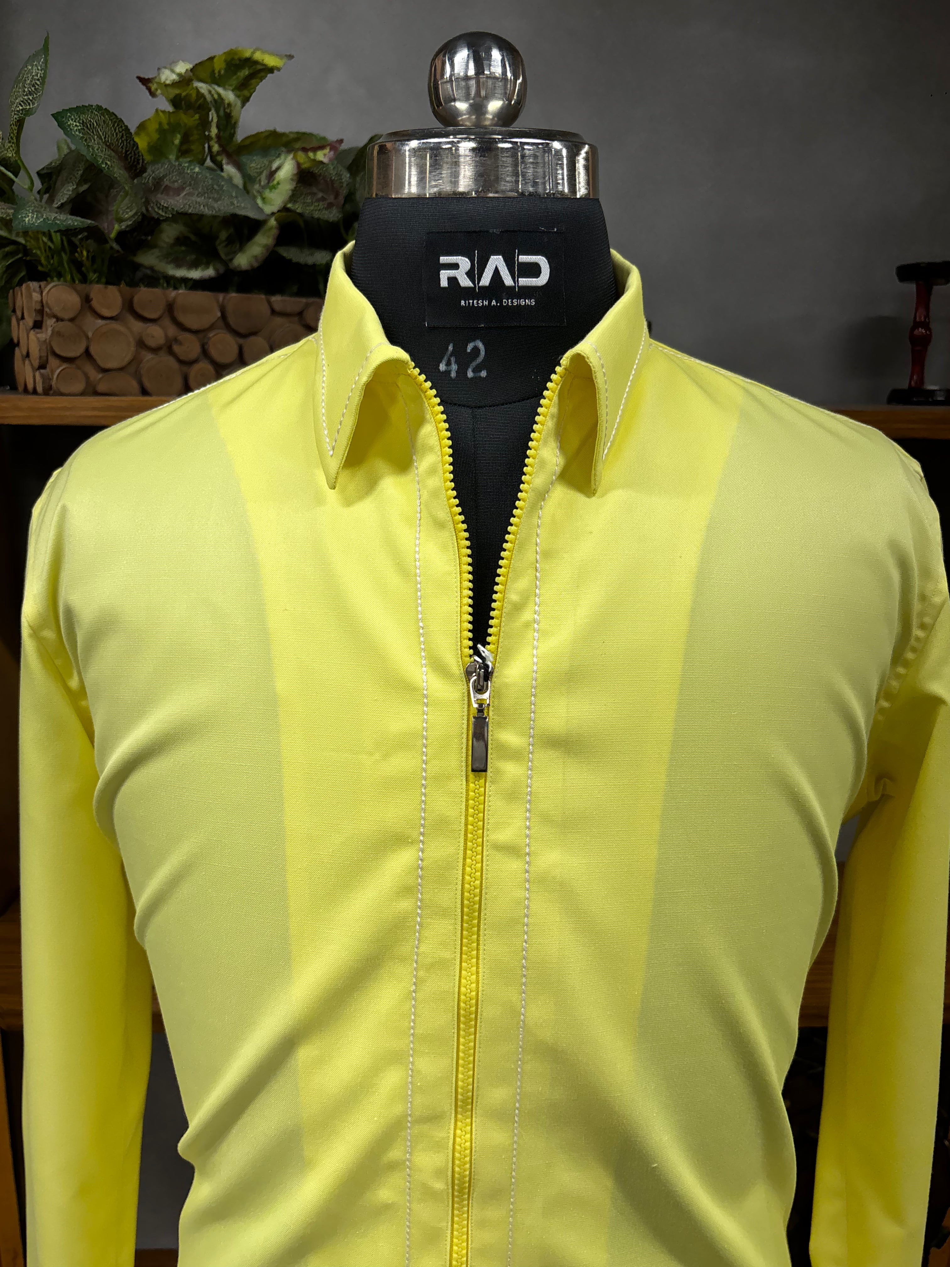 Lime Luxe Zip-Up Jacket