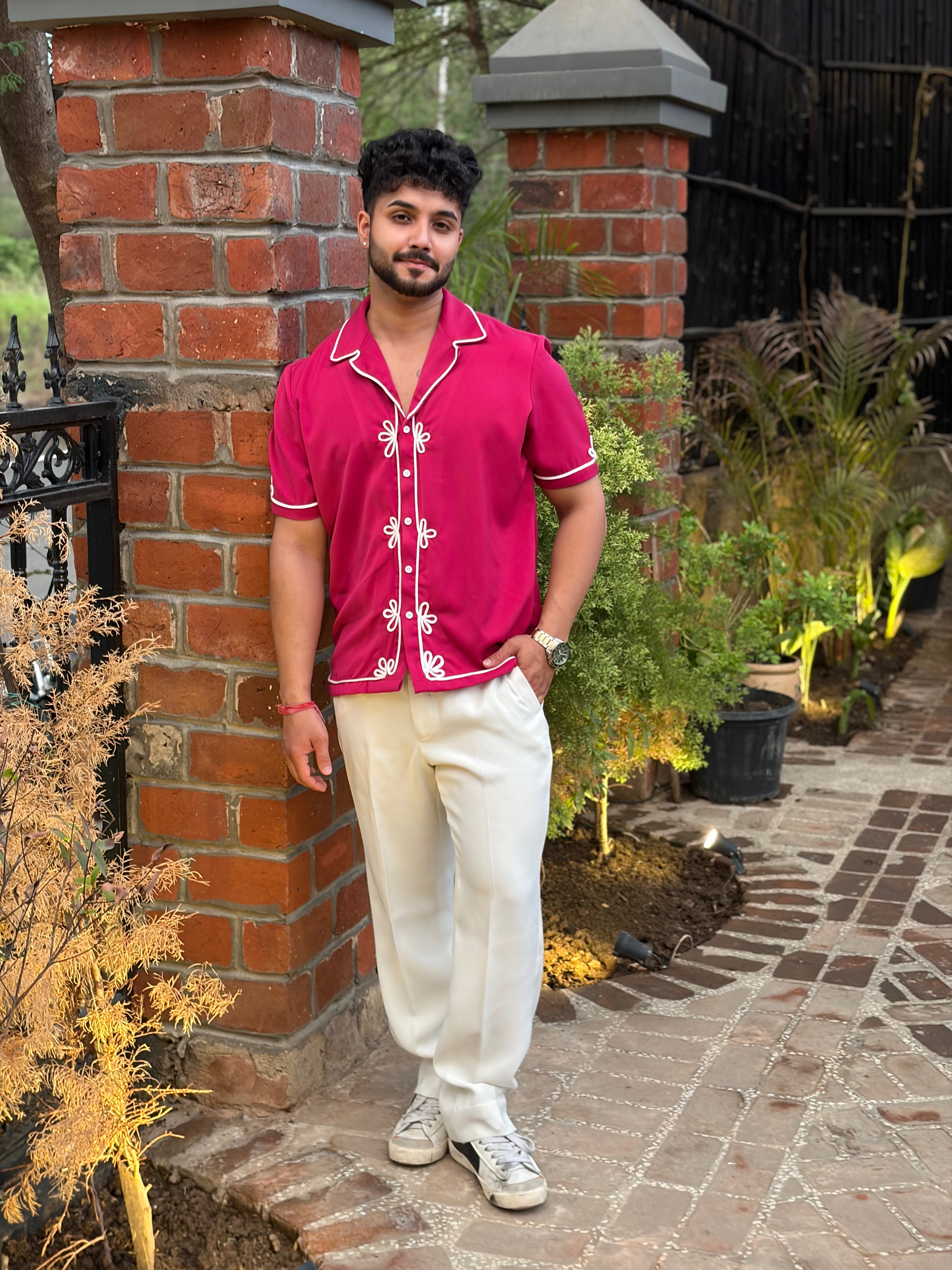 Fuscia Cord Shirt