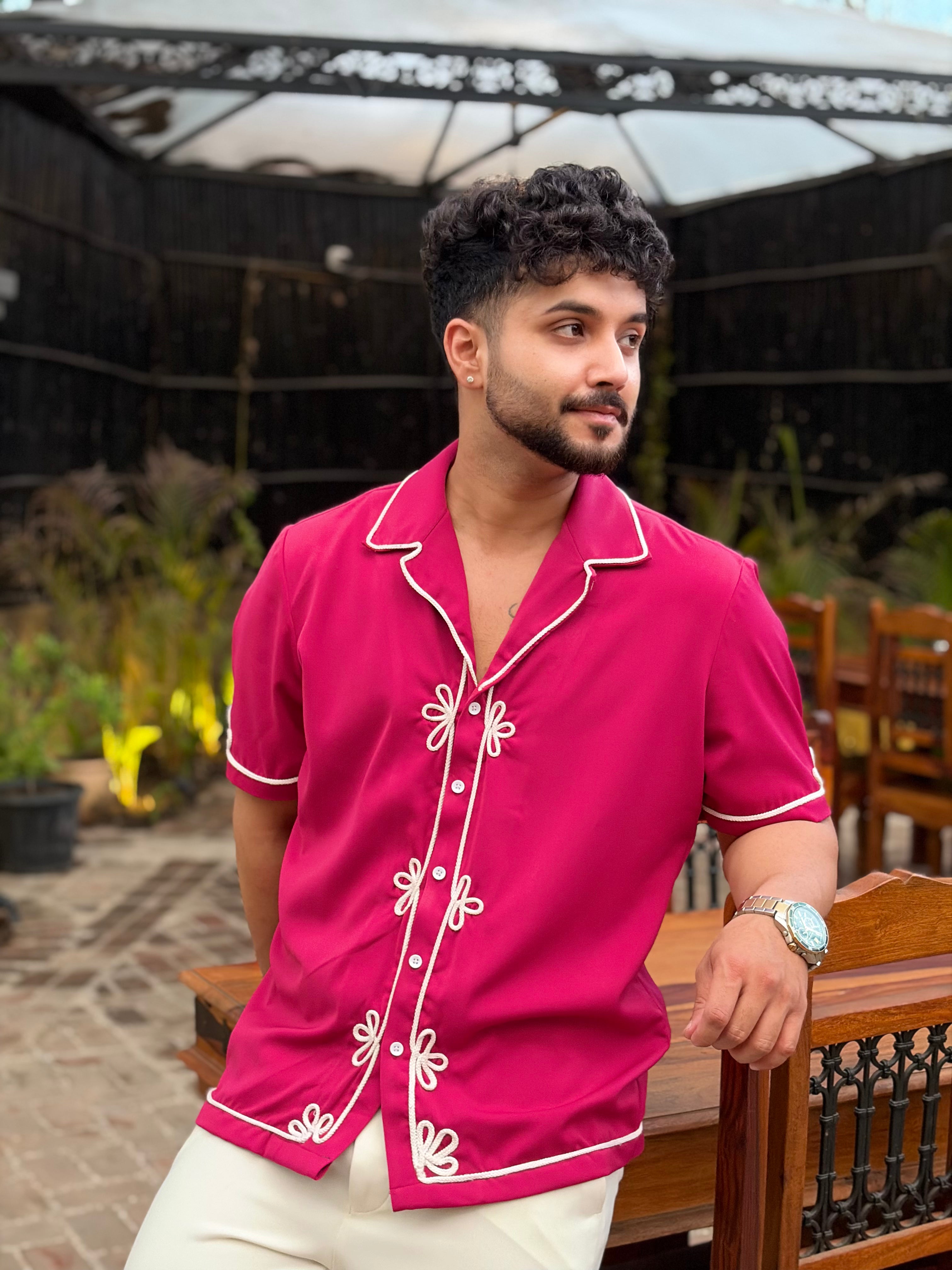 Fuscia Cord Shirt