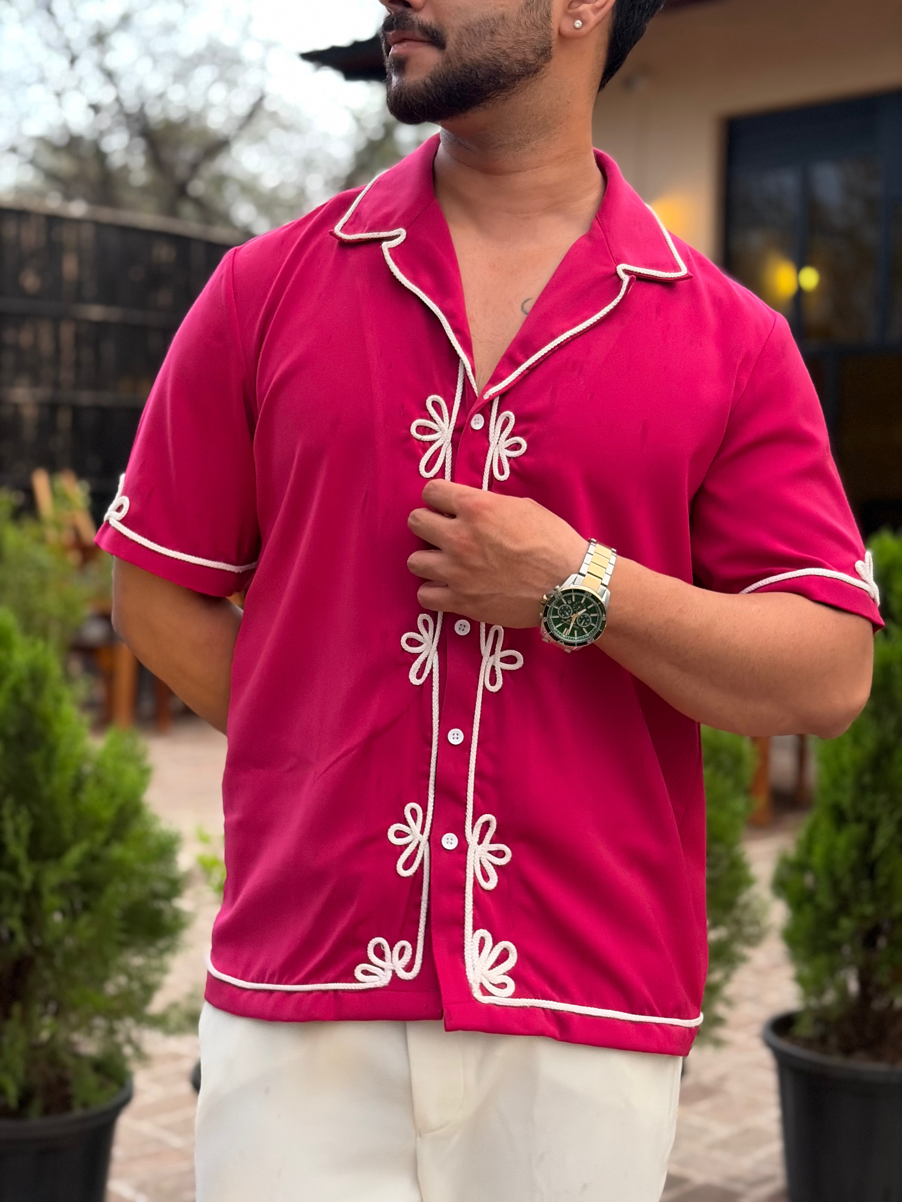 Fuscia Cord Shirt