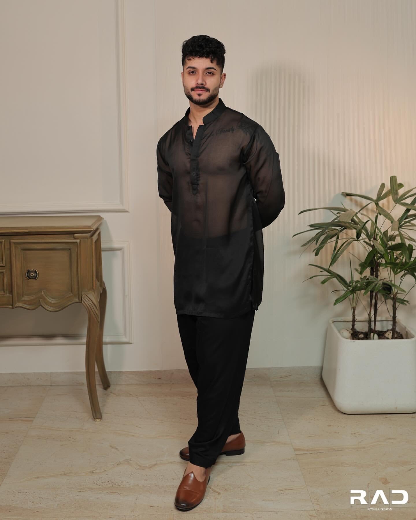 Anil Garba Black kurta