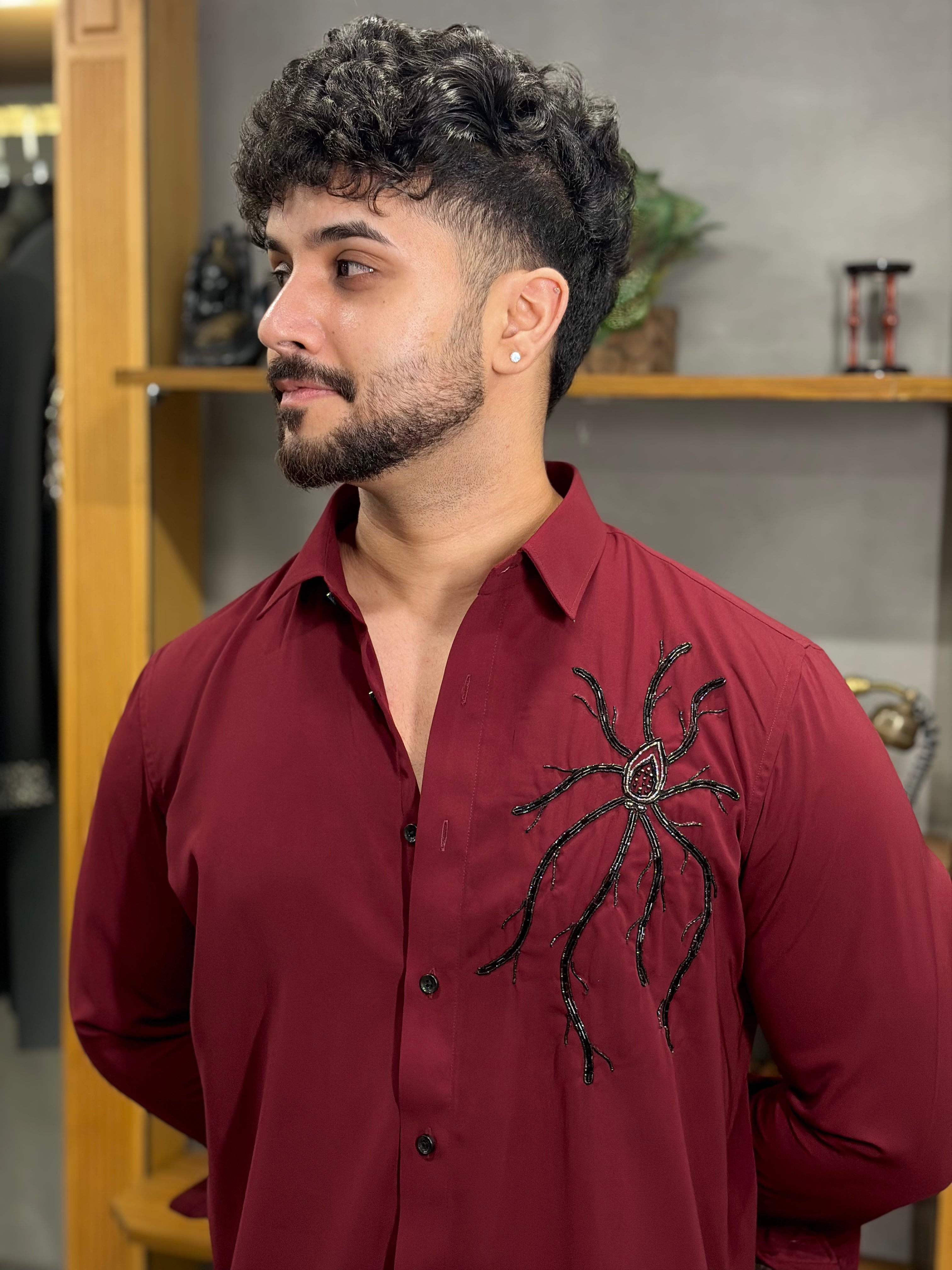 Maroon Tentacles Shirt
