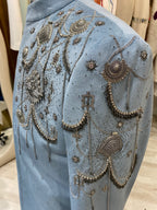 Silver Cascade Shrug Set