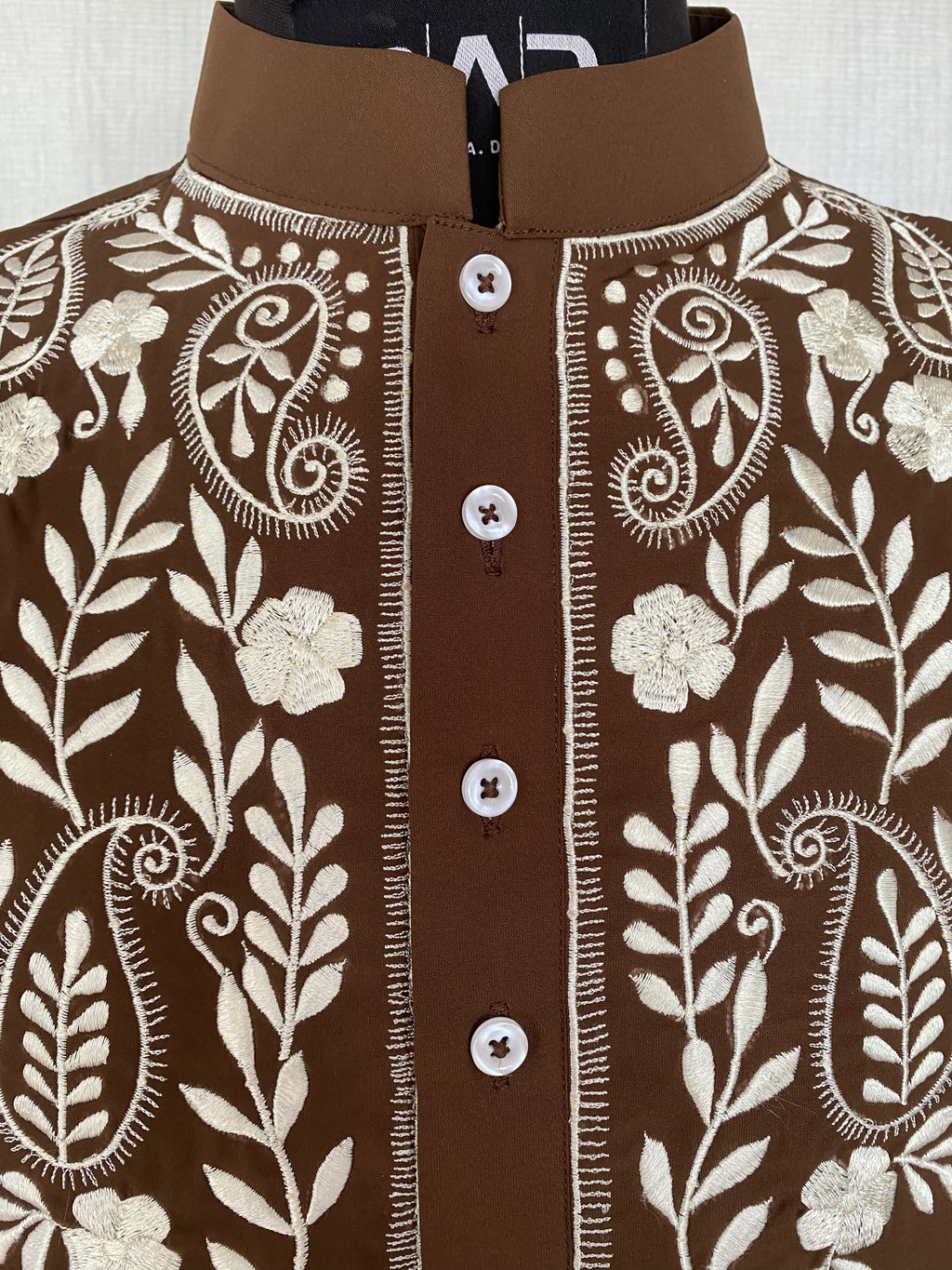 Cocoa Floral Kurta