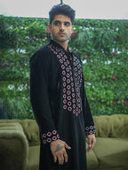 Black Foil Kurta Set