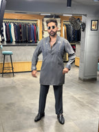 Grey Mirror Kurta