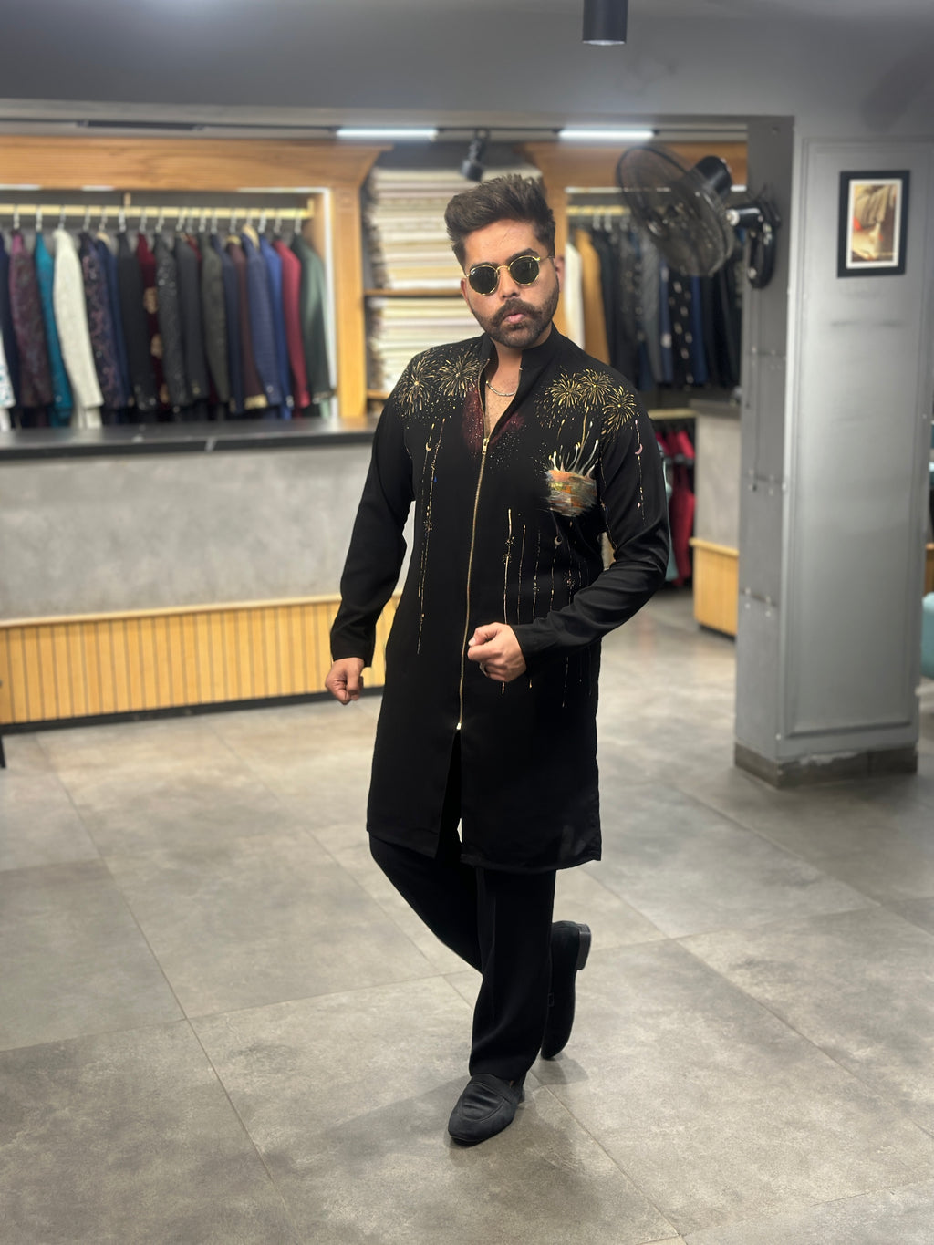 Black Canvas Kurta