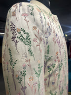 Pastel Vine Embroidered Shrug set