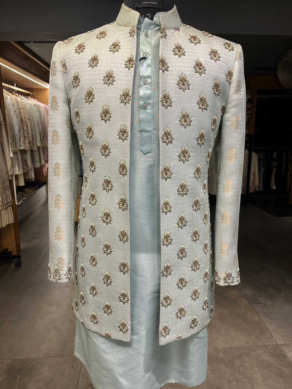 Nawab Ivory Shrug Set