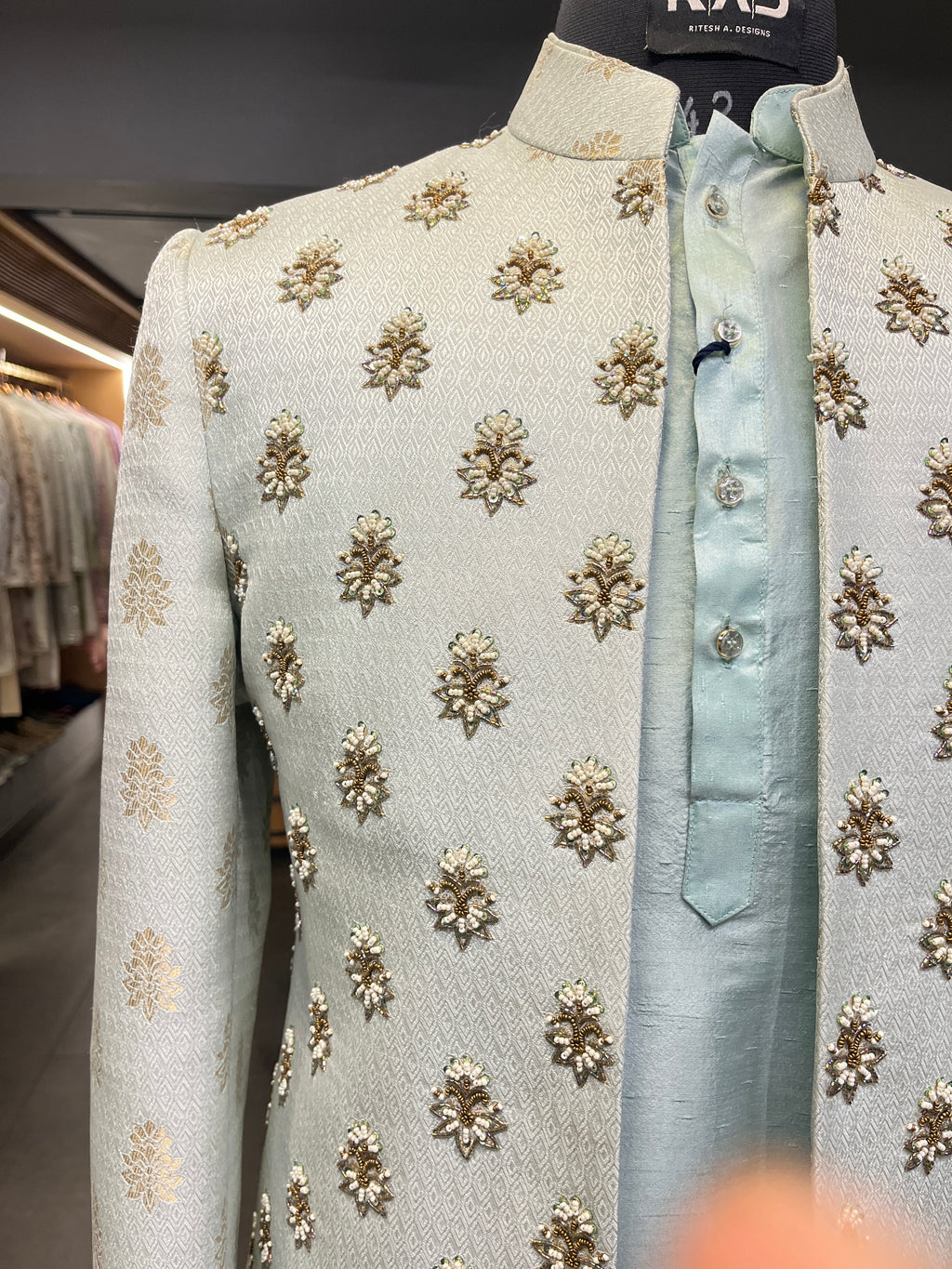 Nawab Ivory Shrug Set