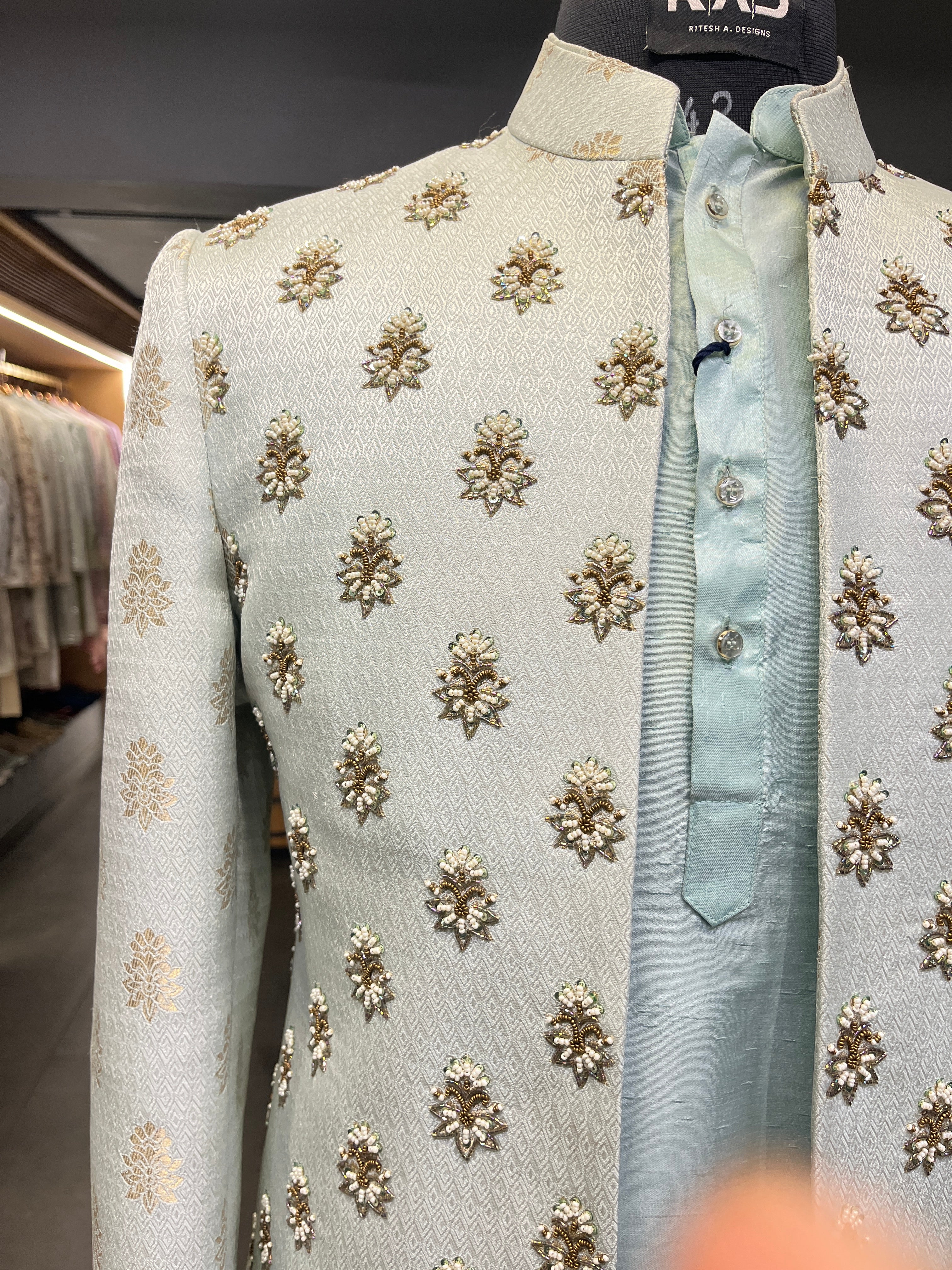 Nawab Ivory Shrug Set