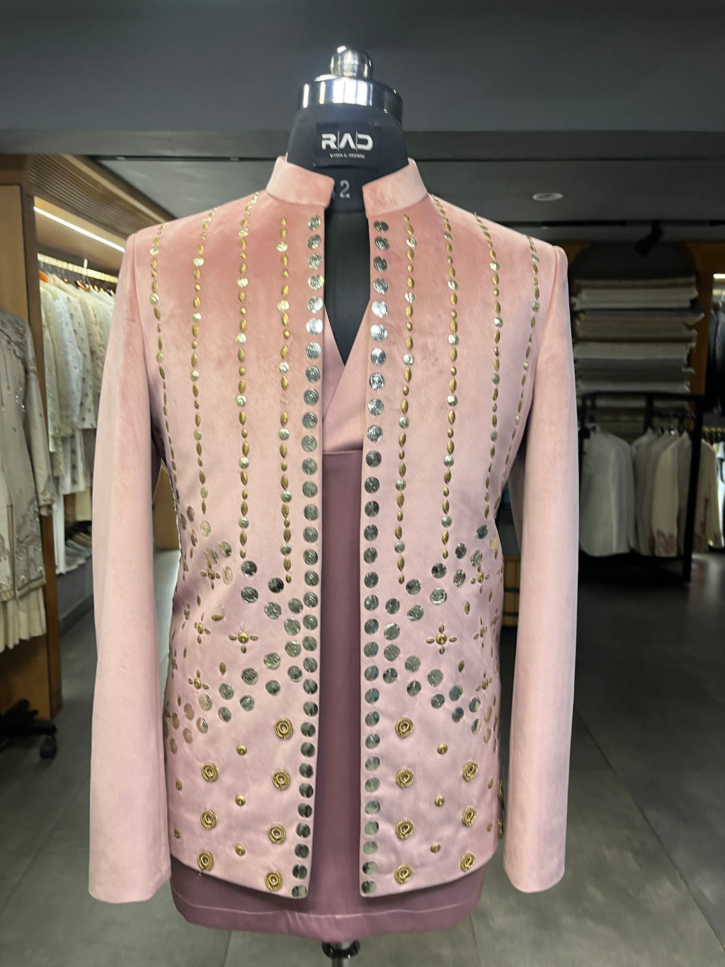 Royal Pink Indo-Western Shrug set