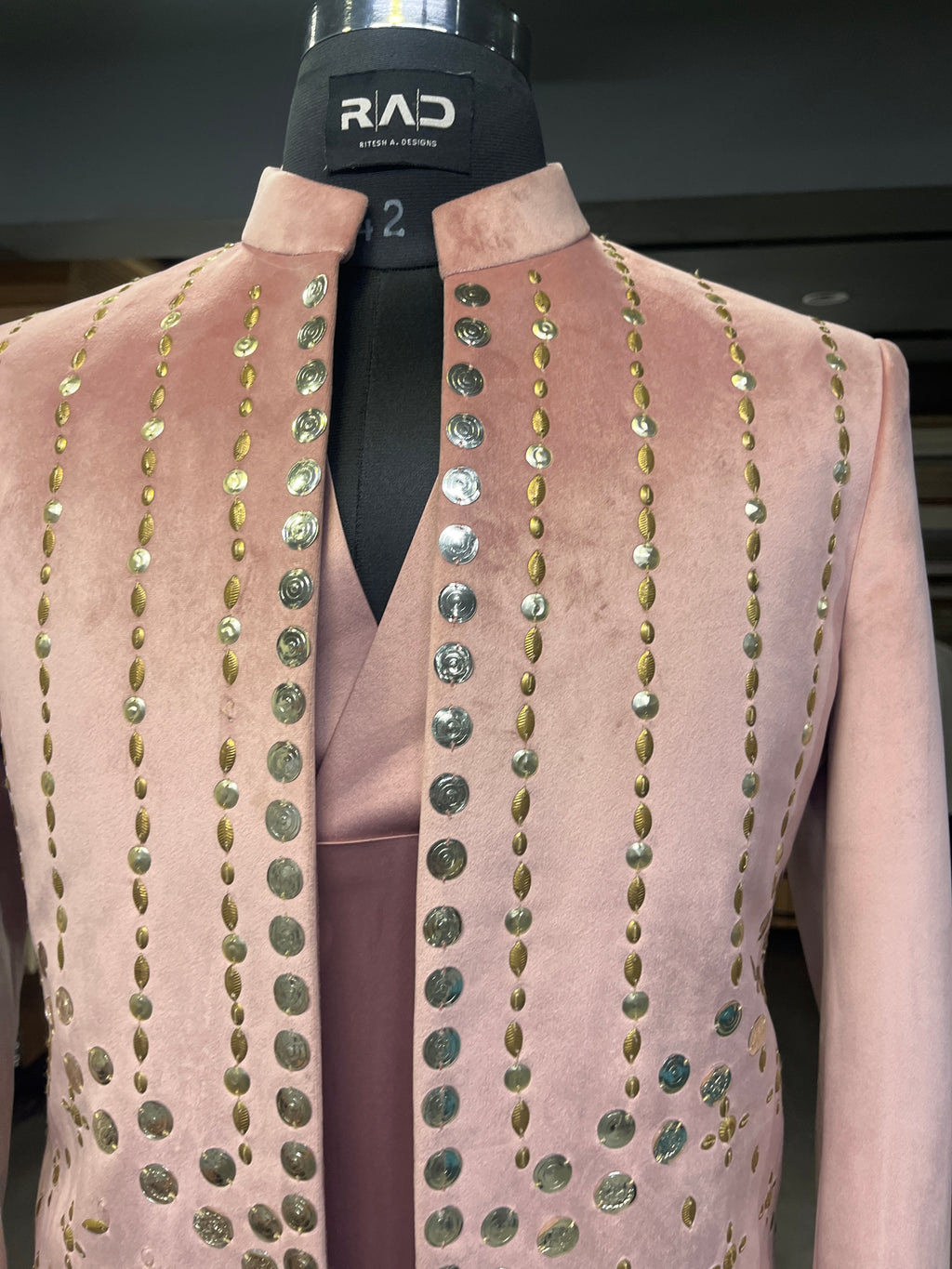 Royal Pink Indo-Western Shrug set