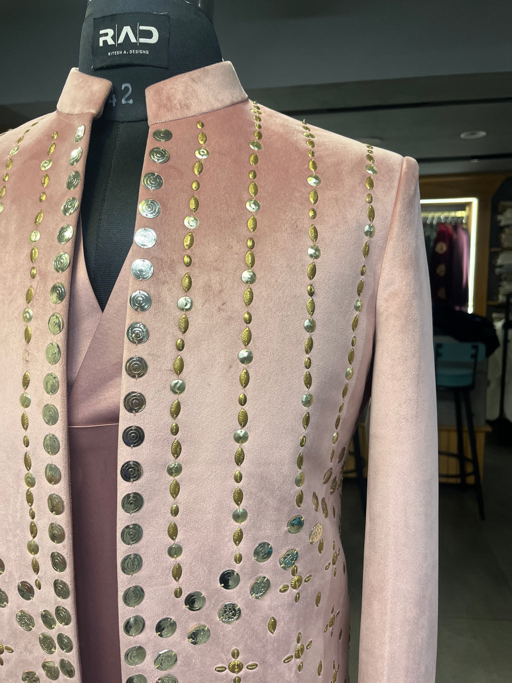 Royal Pink Indo-Western Shrug set