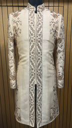Peach Floral Sherwani