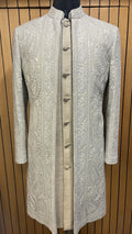 Rajyansh Ivory Paisley Embroidered Sherwani