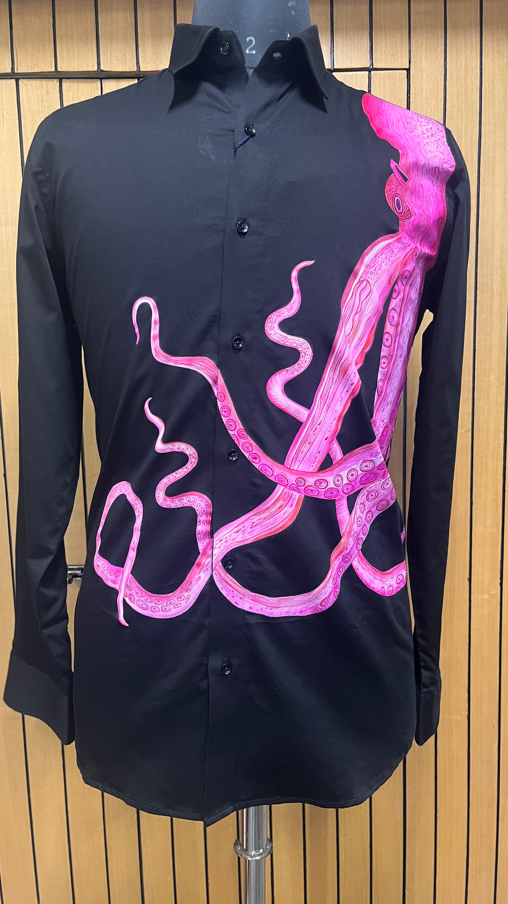 Black Octopus Print Shirt