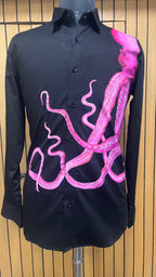 Black Octopus Print Shirt