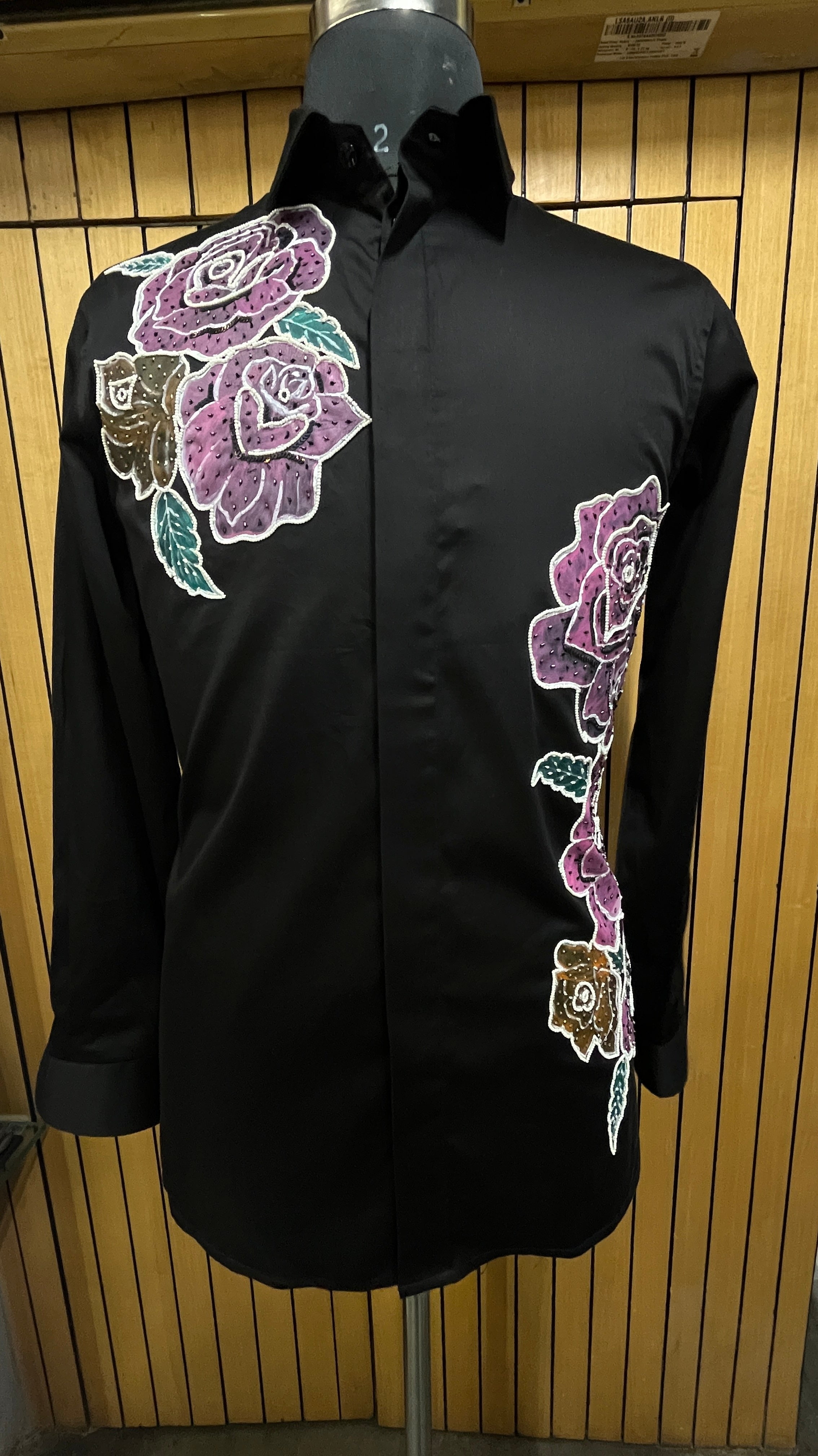 Black Floral Shirt