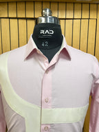 Pink Contrast Panel Shirt