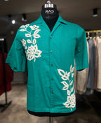 Teal Floral Resort Shirt