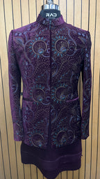 Maroon Majesty Ethnic Set