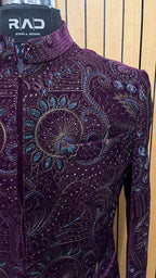 Maroon Majesty Ethnic Set