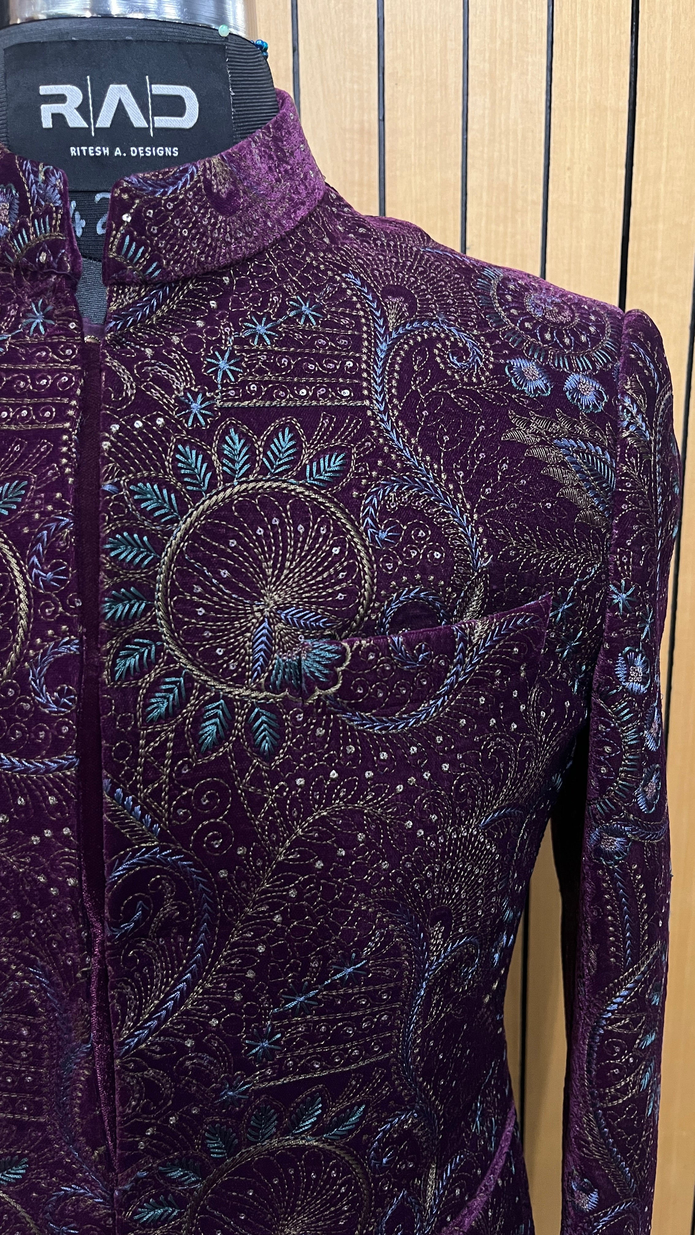 Maroon Majesty Ethnic Set