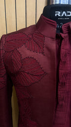 Crimson Leaf Shrug Set