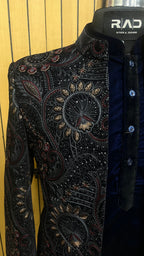 Midnight Regal Shrug Set