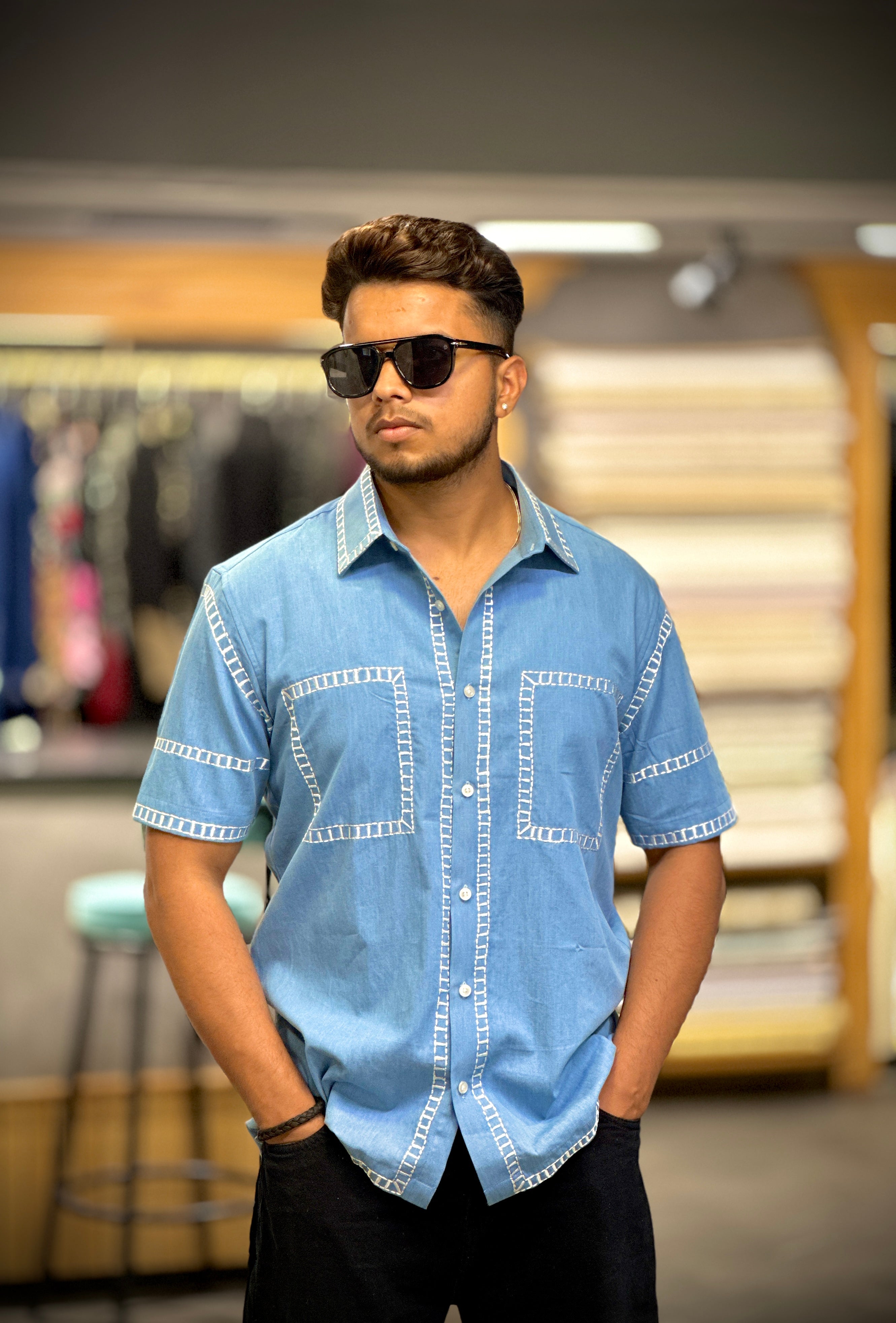 Drift Blue Artisan Denim Shirt