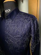 Abstract Linework Formal Shirt