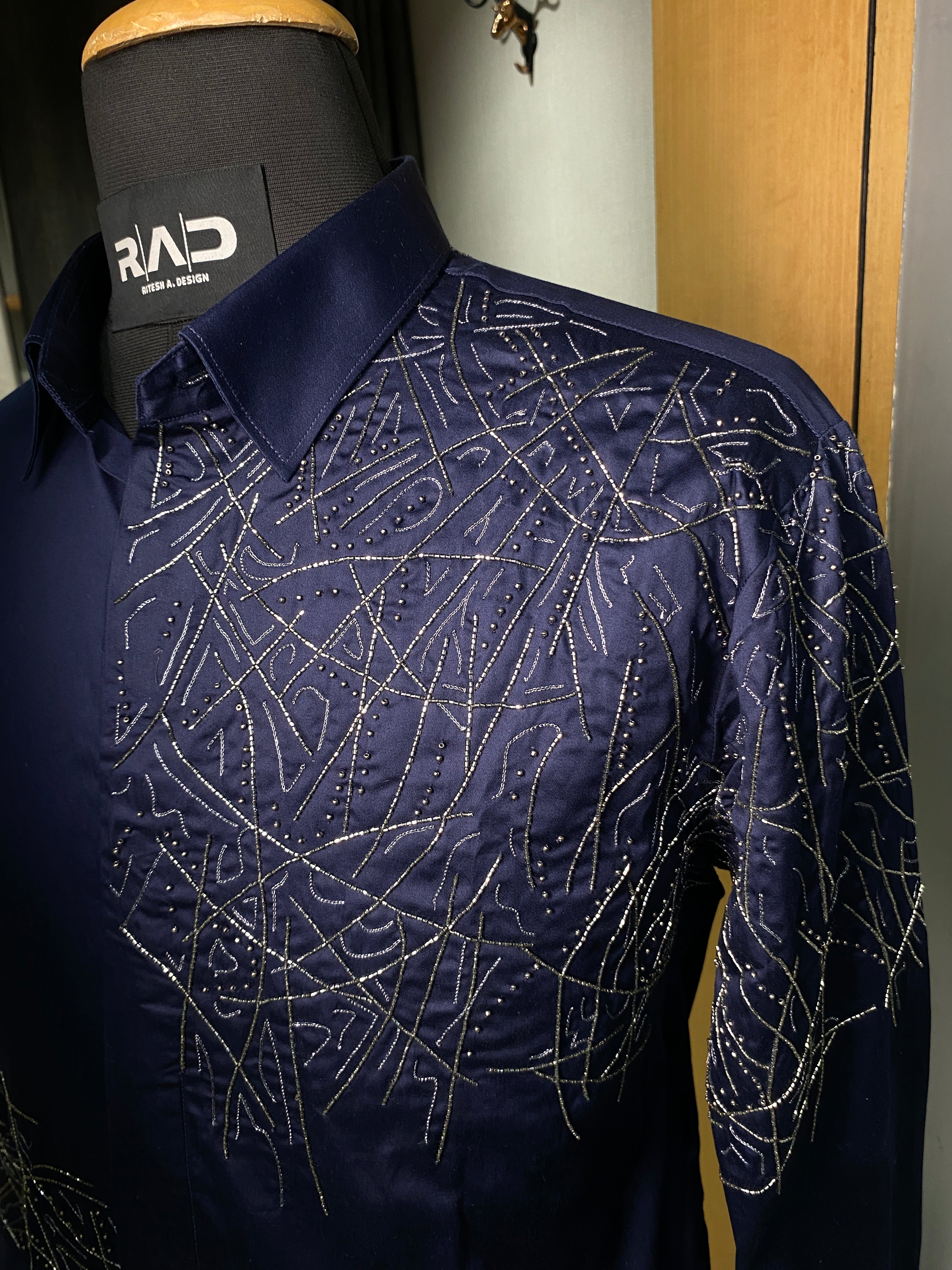 Abstract Linework Formal Shirt