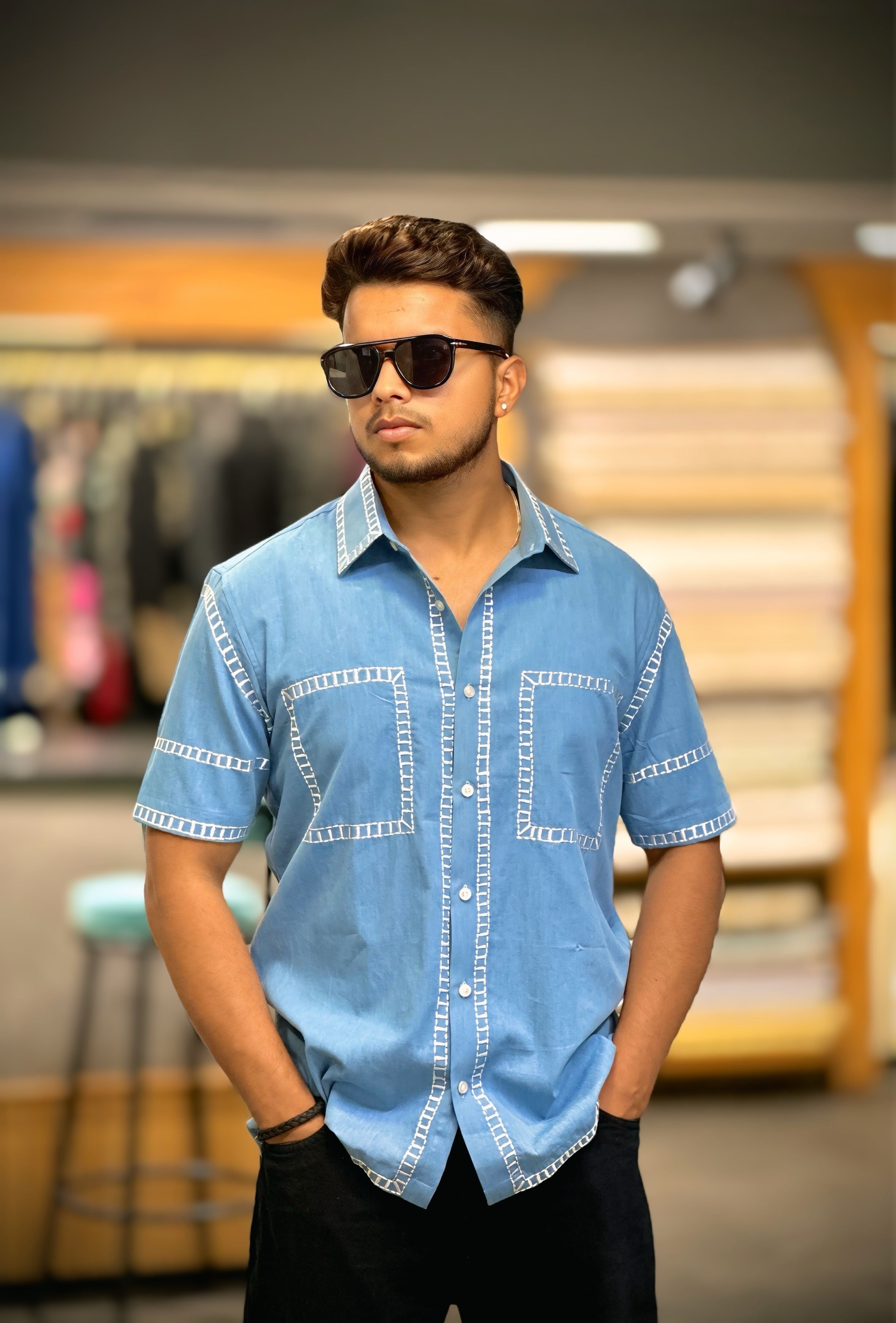 Drift Blue Artisan Denim Shirt