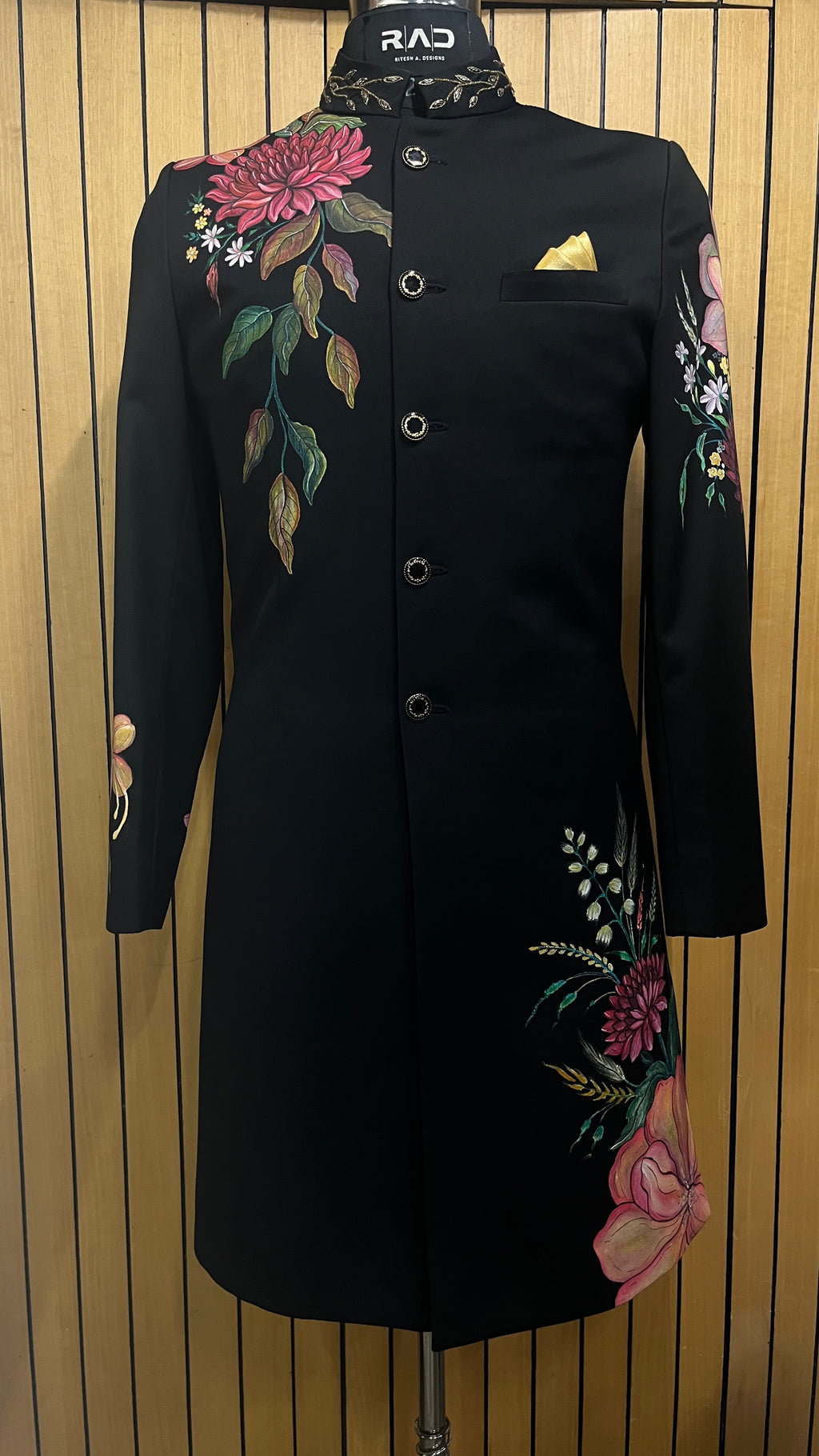 Noir Bloom Hand-Painted