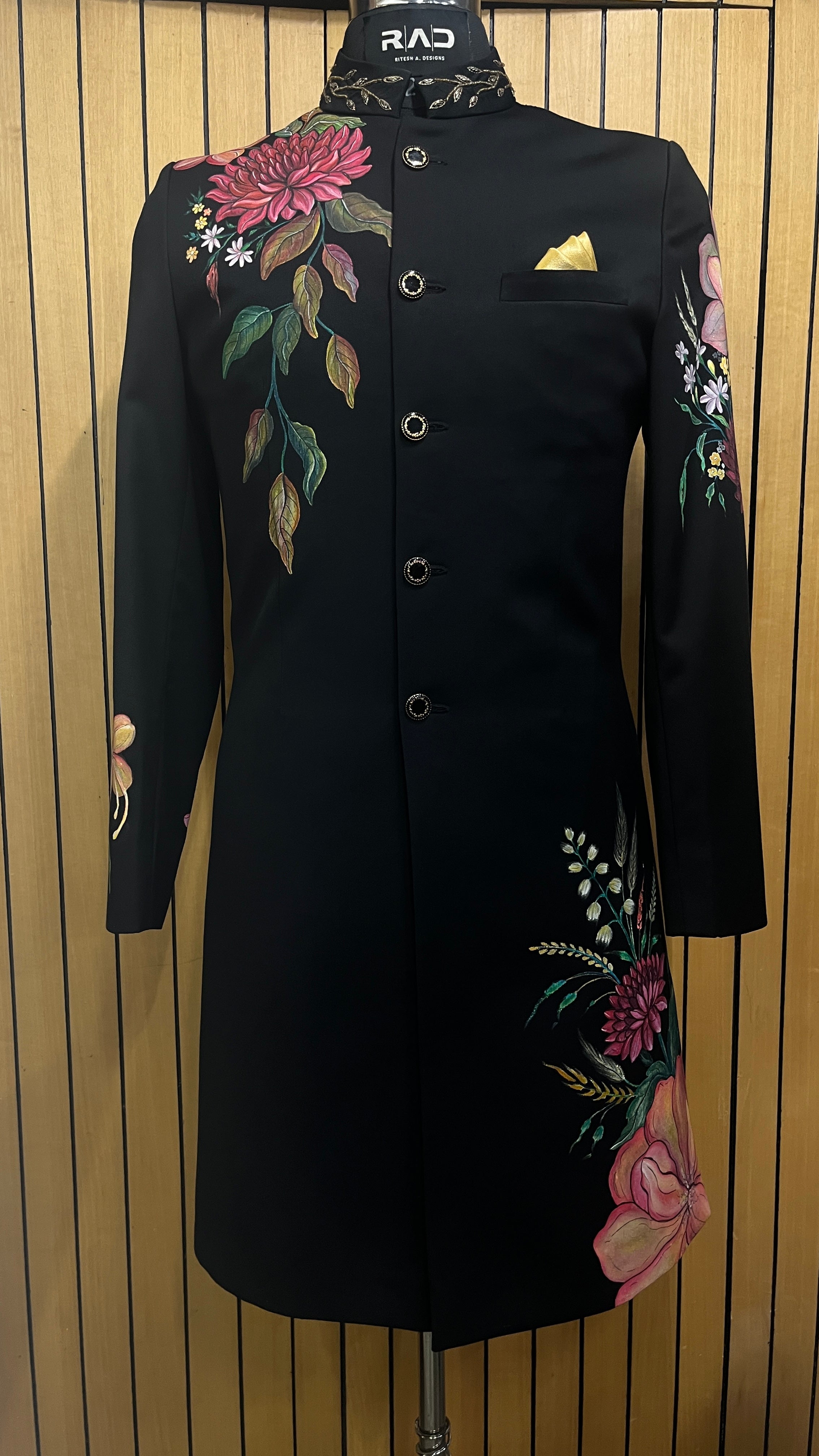 Noir Bloom Hand-Painted