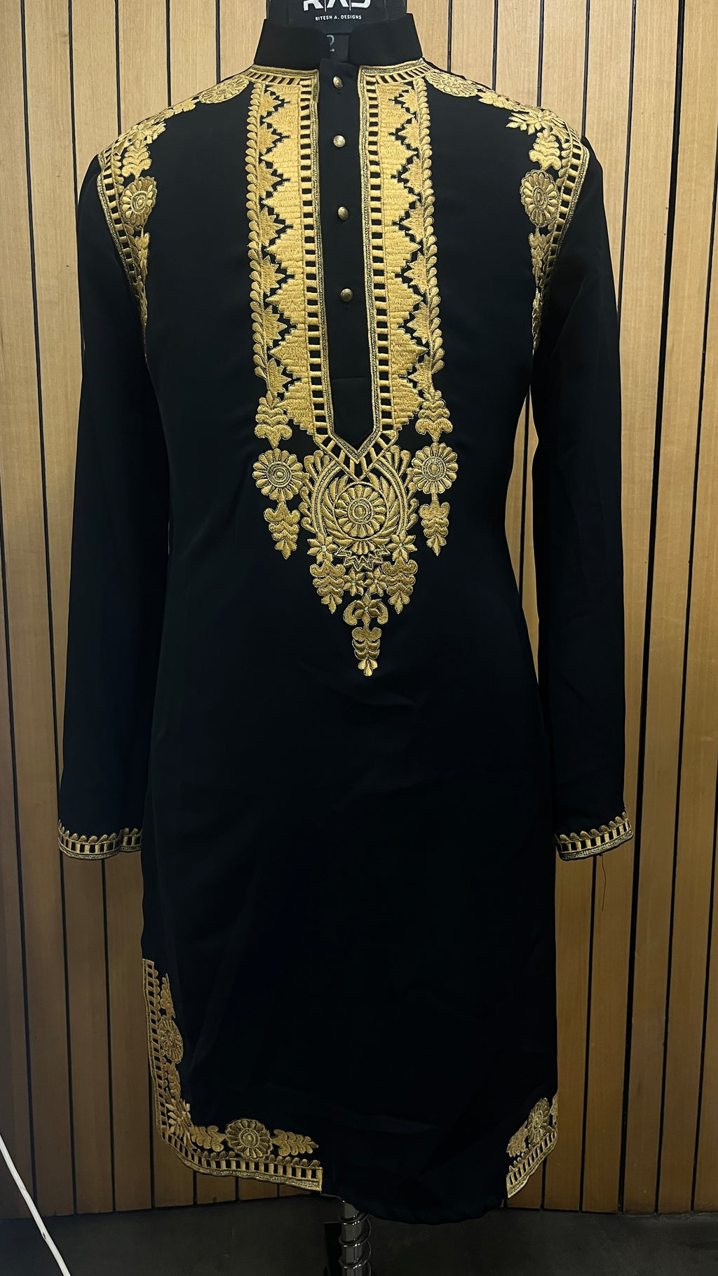 Royal Noir Handcrafted Kurta