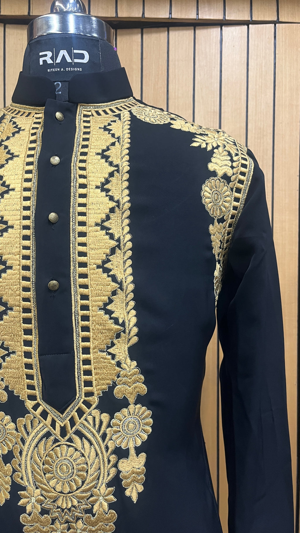 Royal Noir Handcrafted Kurta