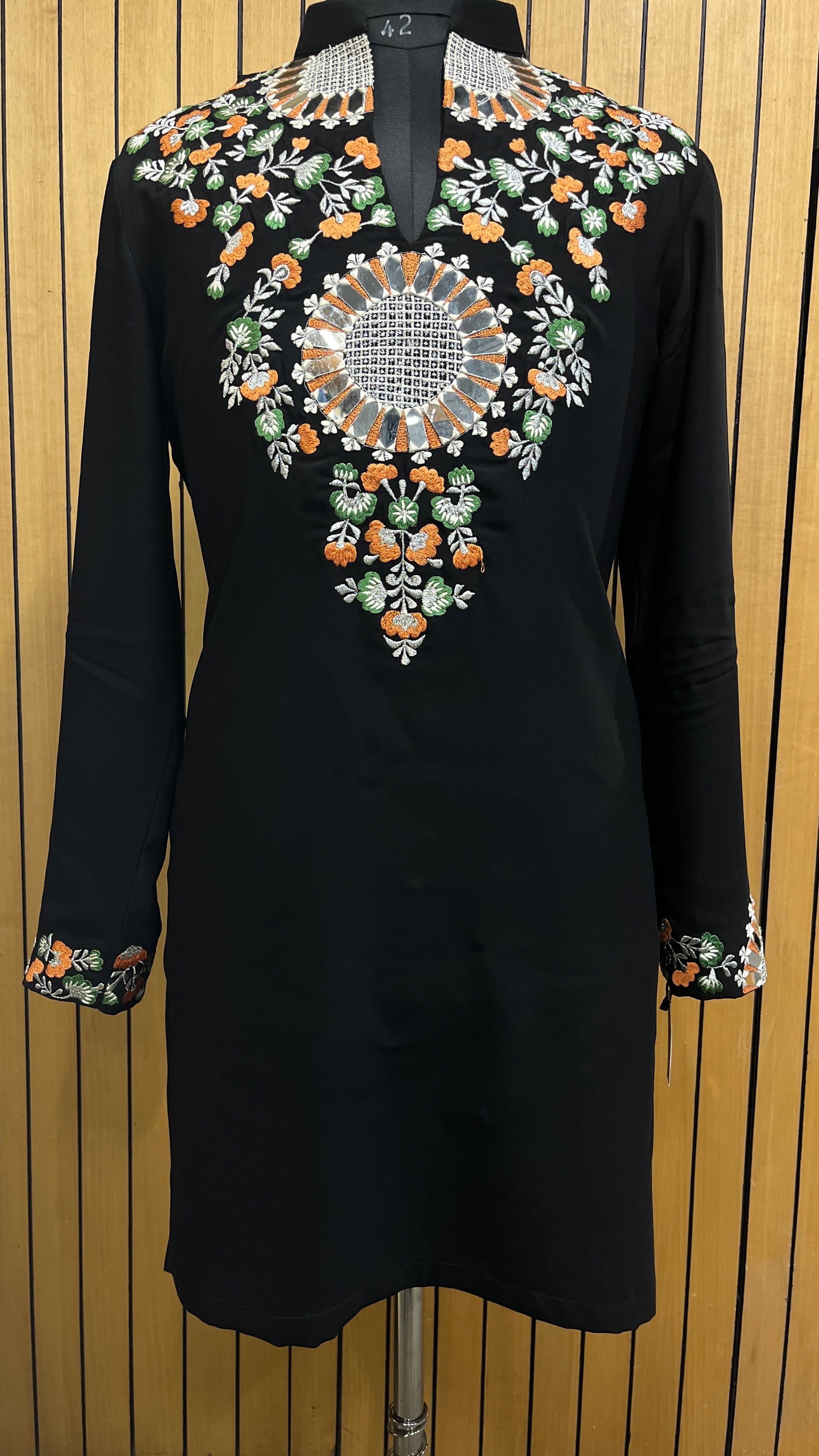 Black Blossom Kurta Set