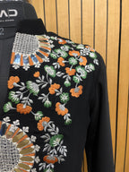 Black Blossom Kurta Set