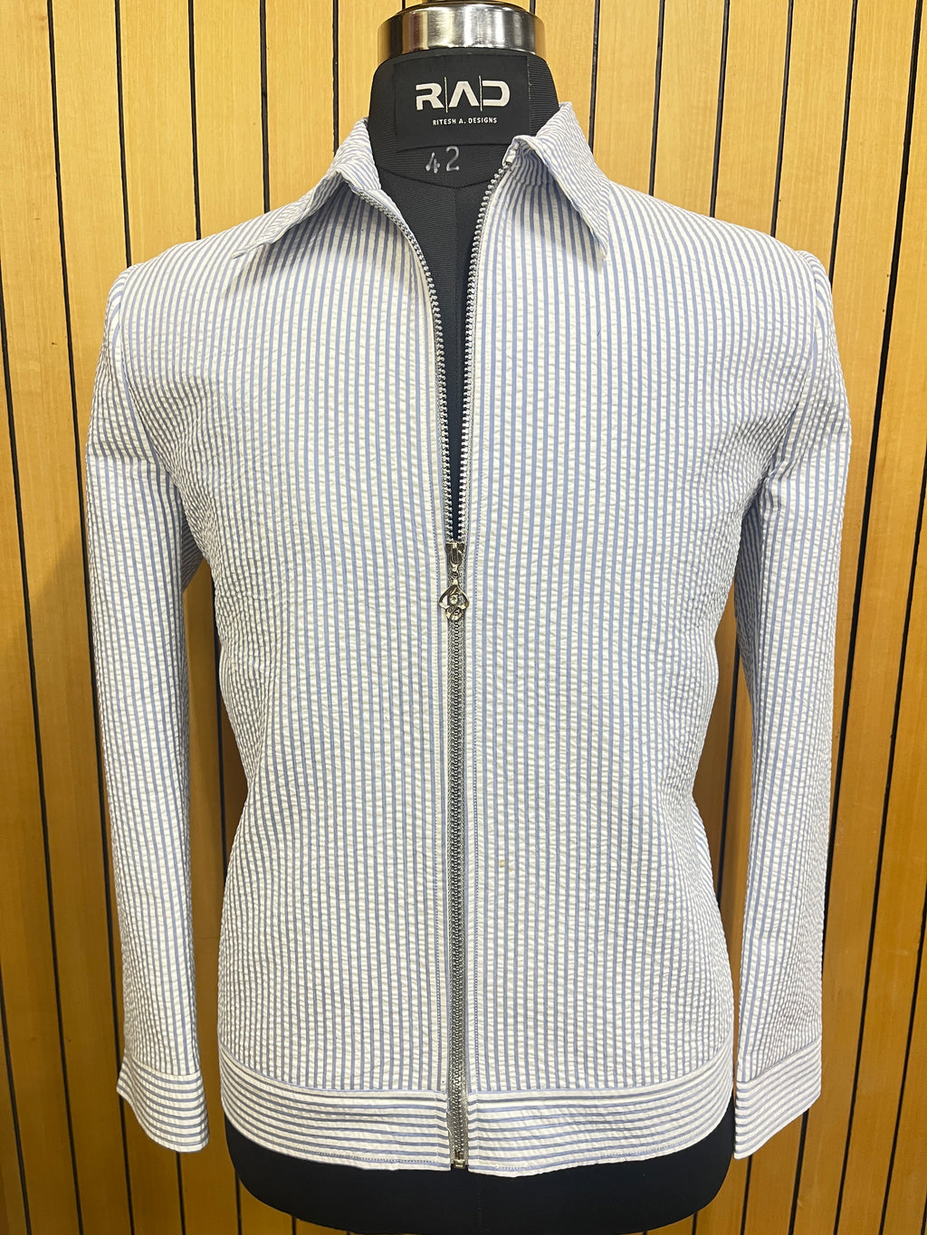 Arctic Pinstripe Zip Jacket