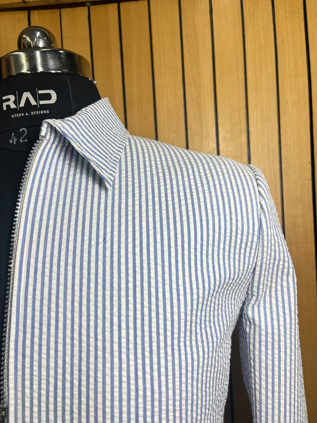 Arctic Pinstripe Zip Jacket
