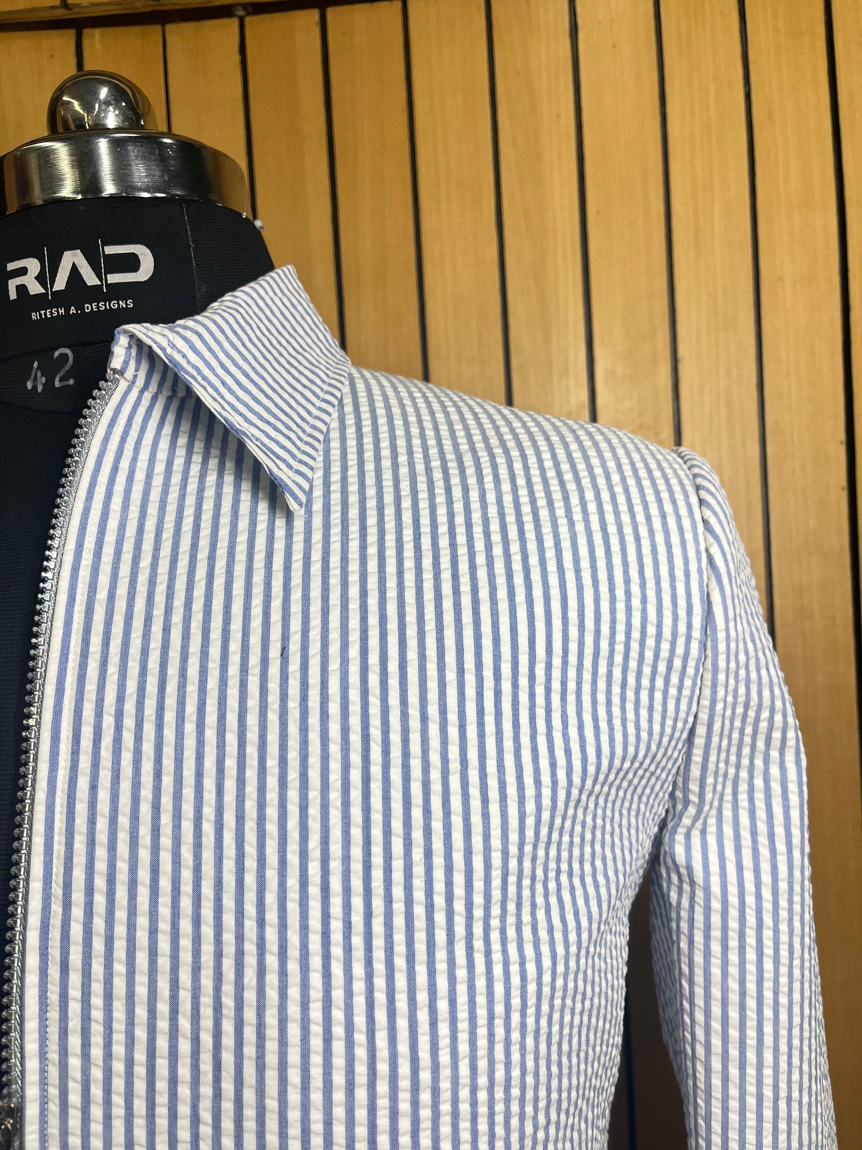 Arctic Pinstripe Zip Jacket