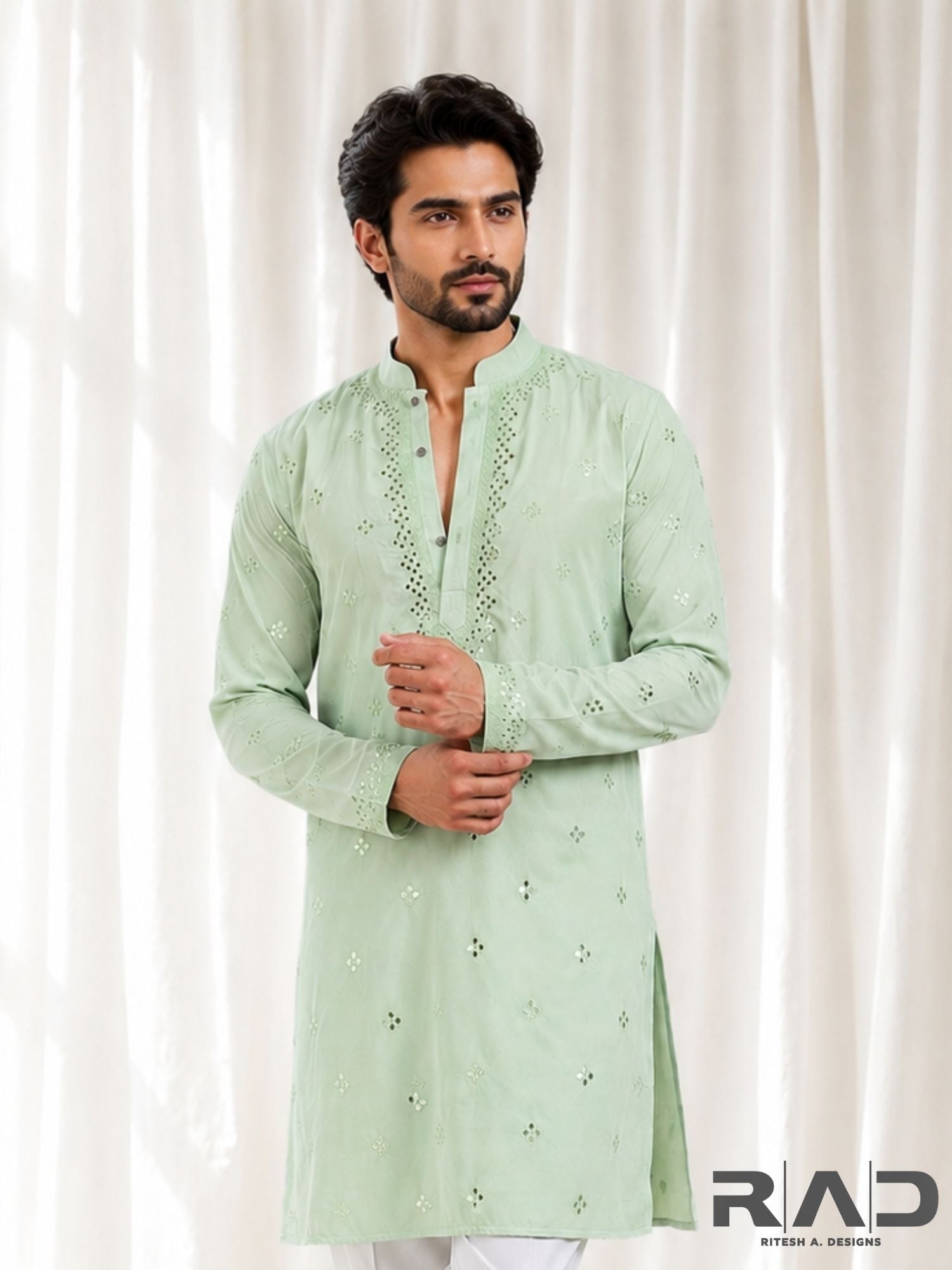 Mint Breeze Handcrafted Kurta