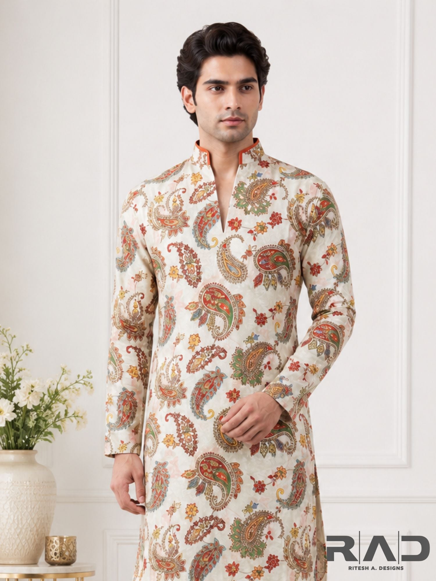 Paisley Heritage  Handcrafted Kurta