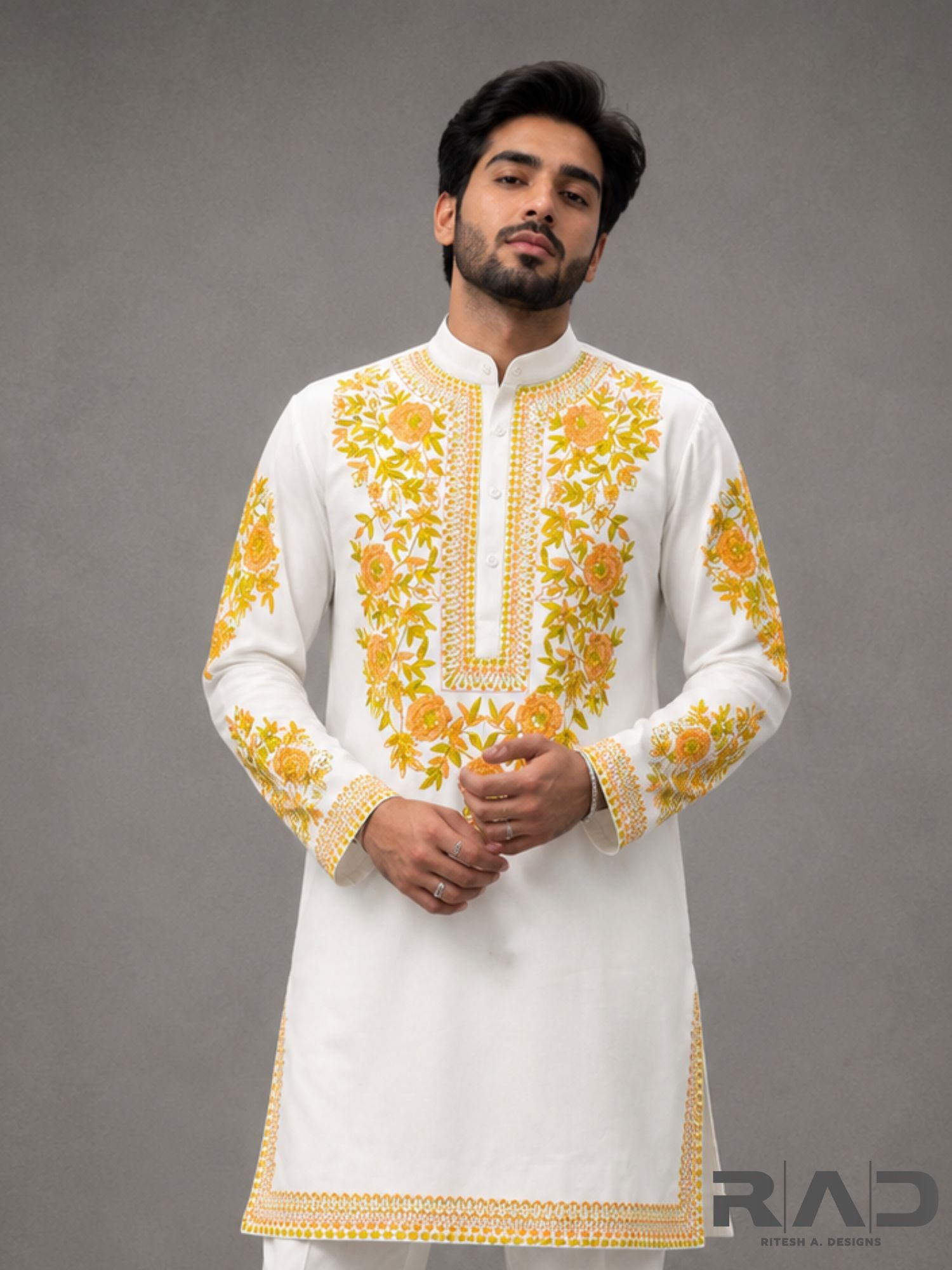 Saffron Bloom Kurta