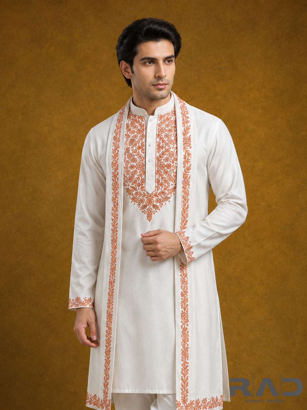 Ivory Blossom Handcrafted Kurta