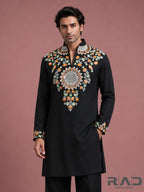 Black Blossom Kurta Set